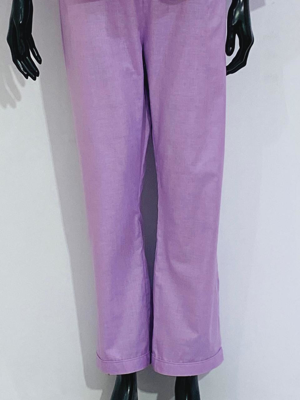 SoieRose Women's Victorian Pajama Set – Mauve – 100% Cotton Sleepwear - SR1054