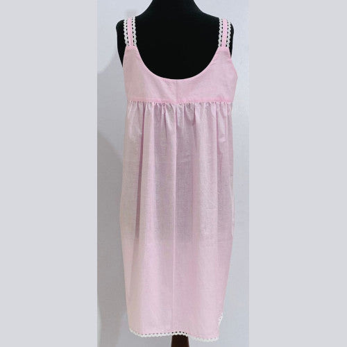 SoieRose 100% Cotton Pink Victorian Night Gown - SR1080