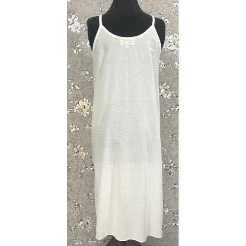 SoieRose 100% Pure Cotton White Nightgown with Delicate Lace Detailing - SR-1152