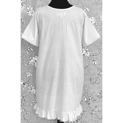 SoieRose 1102 Lace Victorian Nightgown Timeless Vintage Sleepwear - White