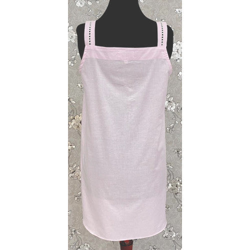SoieRose Sleek 100% Cotton Victorian Nightgown – Pale Pink - SR1120