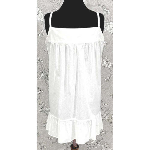 SoieRose Ruffled Hem V-Nick Victorian 100% Cotton Nightgown – SR-1158