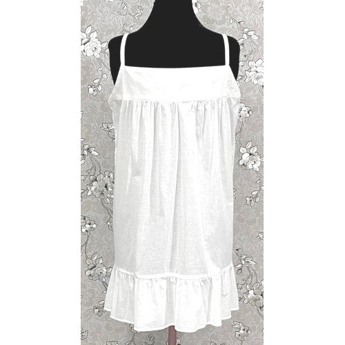 SoieRose Ruffled Hem V-Nick Victorian 100% Cotton Nightgown – SR-1158