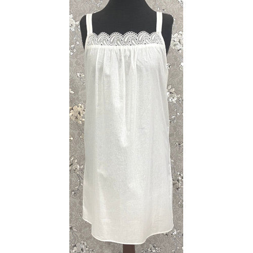 SoieRose Victorian 100% Cotton White Nightgown – Lace Trim - SR1159