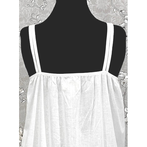 SoieRose Victorian 100% Cotton White Nightgown – Lace Trim - SR1159