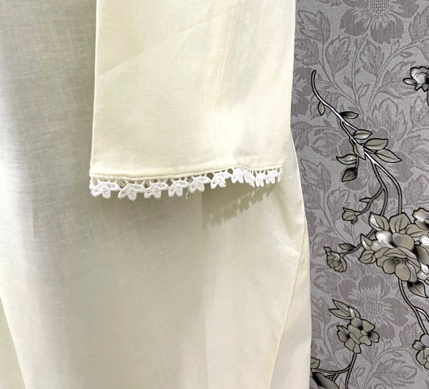 SoieRose Victorian Ivory Nightgown with Long Sleeves – 100% Cotton Sleepwear-SR-1037
