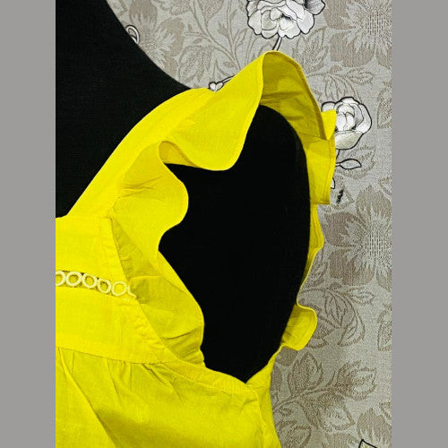 SoieRose 100% Cotton Victorian Nightgown - Canary Yellow - SR-1069