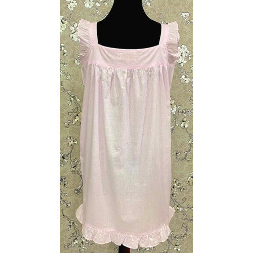 SoieRose Women's Pink Victorian Nightgown – 100% Cotton - SR1113