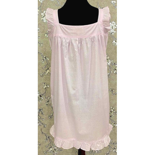 SoieRose Women's Pink Victorian Nightgown – 100% Cotton - SR1113