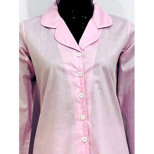 SoieRose Women's Victorian Pajama Set – Pink – 100% Cotton - SR1057