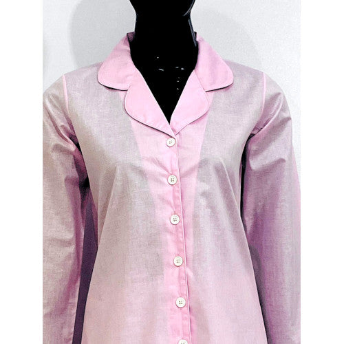 SoieRose Women's Victorian Pajama Set – Pink – 100% Cotton - SR1057