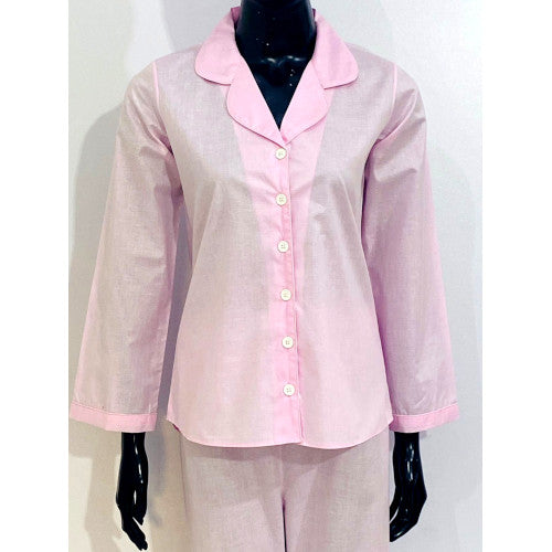 SoieRose Women's Victorian Pajama Set – Pink – 100% Cotton - SR1057