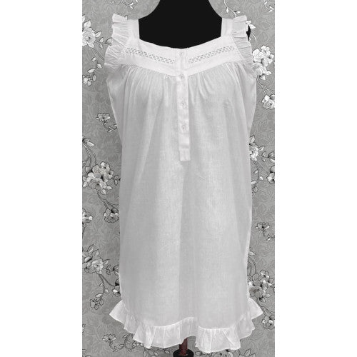 SoieRose Women's White Victorian Nightgown – 100% Cotton - SR1112