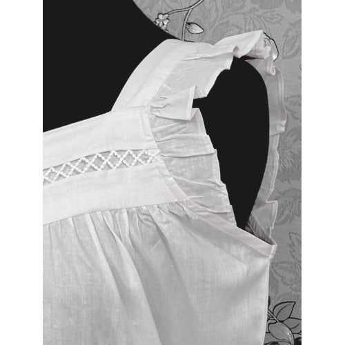 SoieRose Women's White Victorian Nightgown – 100% Cotton - SR1112