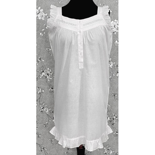 SoieRose Women's White Victorian Nightgown – 100% Cotton - SR1112