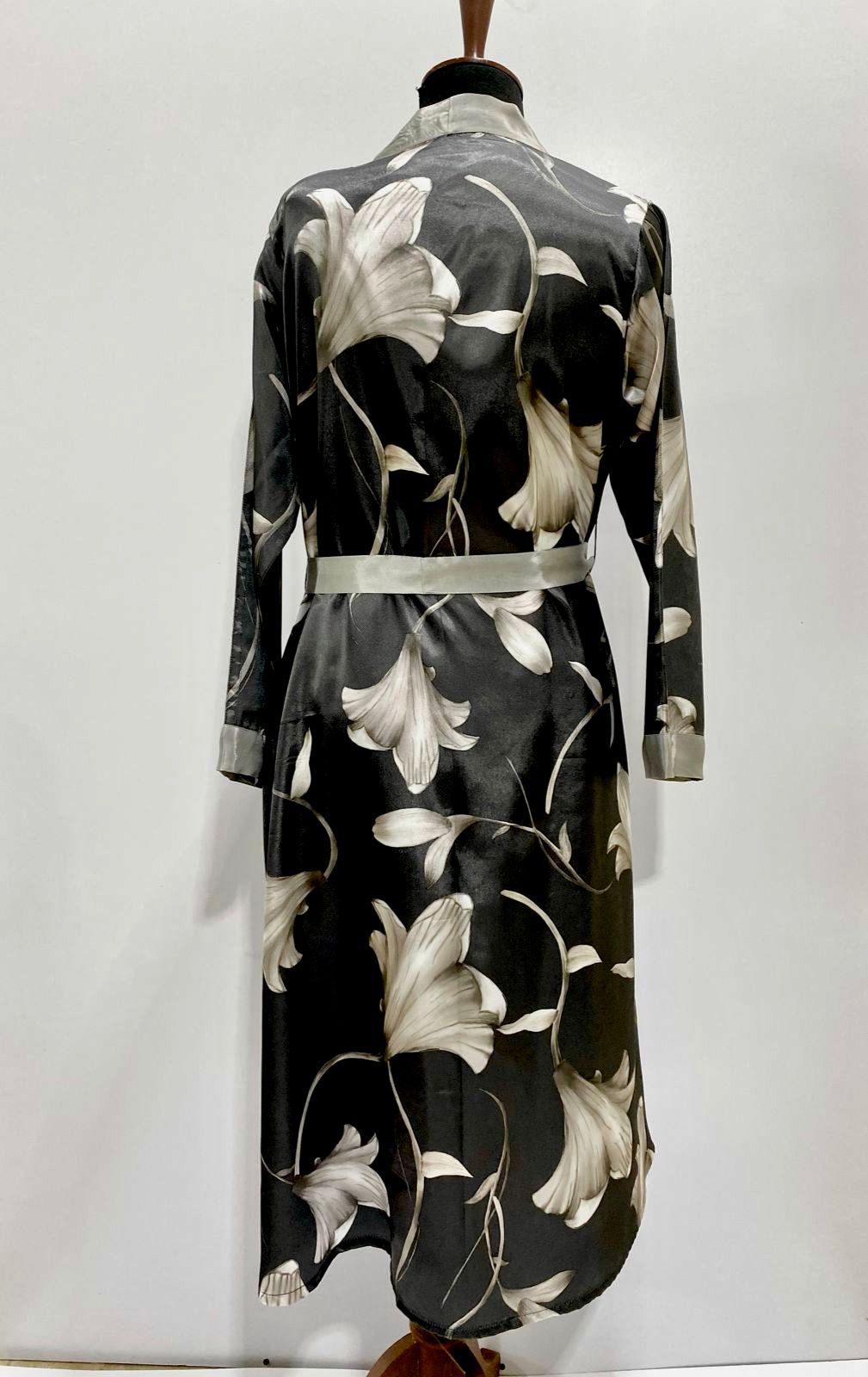 SoieRose Satin Silk Floral Robe - SR-1009