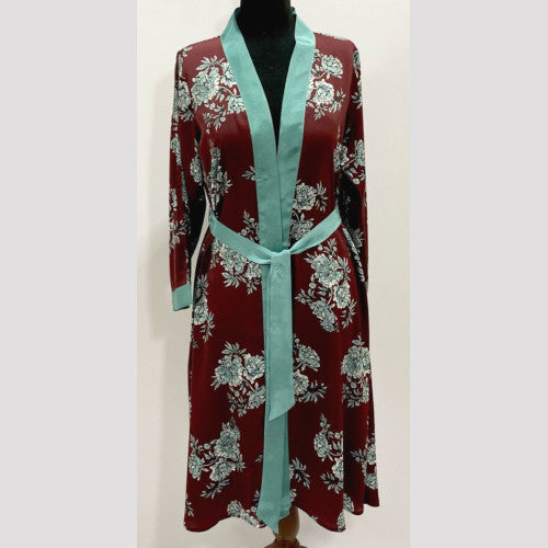 Soierose Beautiful Satin Silk Printed Robe - SR-1004
