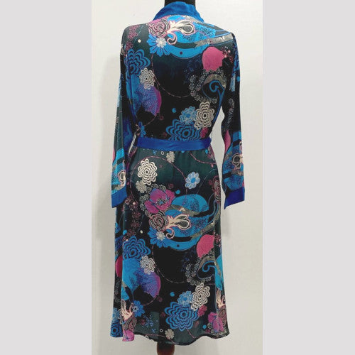 Soierose Beautiful Satin Silk Printed Robe - SR-1005