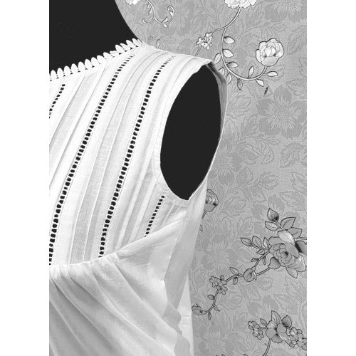 Victorian-Inspired 100% Cotton Nightgown by SoieRose - SR-1127 - White