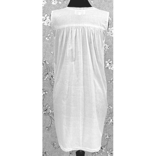 Victorian-Inspired 100% Cotton Nightgown by SoieRose - SR-1127 - White