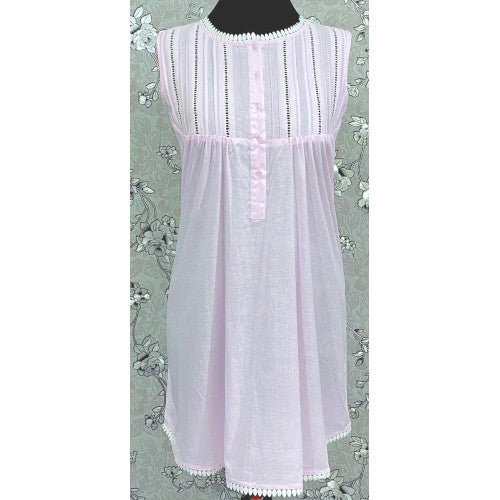 Victorian-Inspired 100% Cotton Nightgown by SoieRose - SR-1128 - Pink