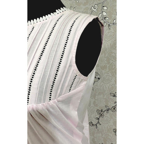 Victorian-Inspired 100% Cotton Nightgown by SoieRose - SR-1130 - Pale Pink