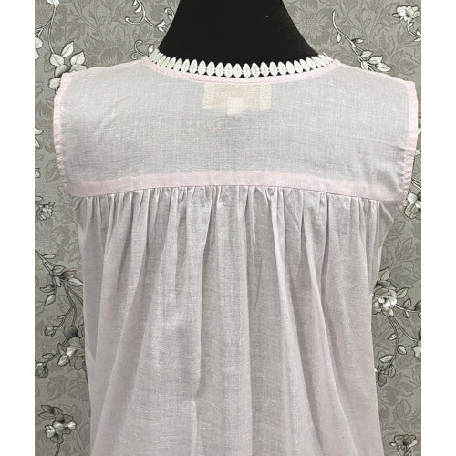 Victorian-Inspired 100% Cotton Nightgown by SoieRose - SR-1130 - Pale Pink
