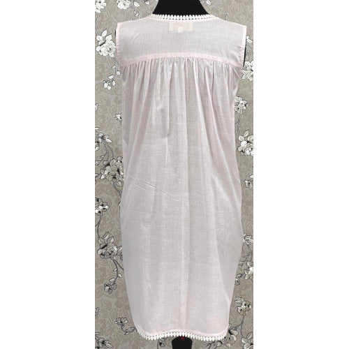 Victorian-Inspired 100% Cotton Nightgown by SoieRose - SR-1130 - Pale Pink