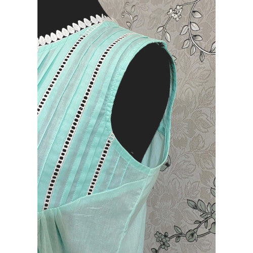 Victorian-Inspired 100% Cotton Nightgown by SoieRose - SR-1131 - Sea Green