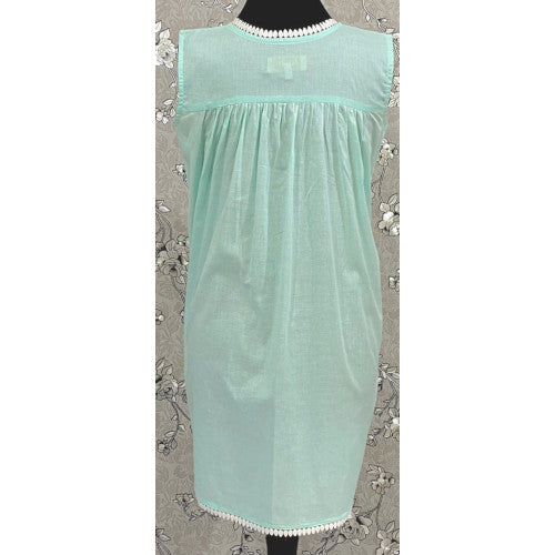 Victorian-Inspired 100% Cotton Nightgown by SoieRose - SR-1131 - Sea Green