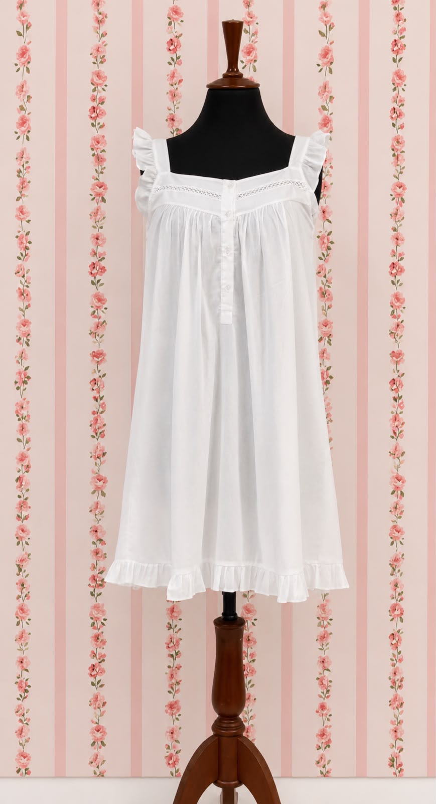 SoieRose 100% Cotton Victorian Nightgown-SR-1002