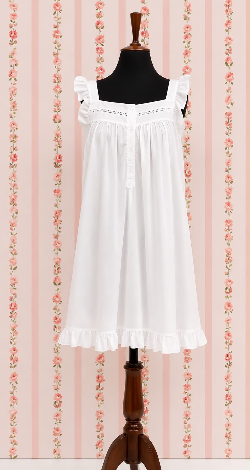 SoieRose 100% Cotton Victorian Nightgown-SR-1002