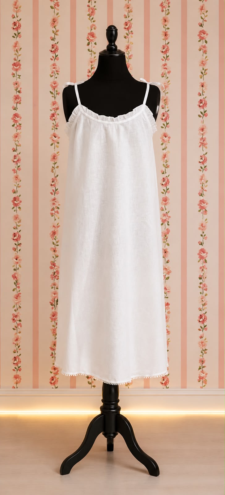 SoieRose Victorian Sleeveless Cotton Nightgown - SR-1085