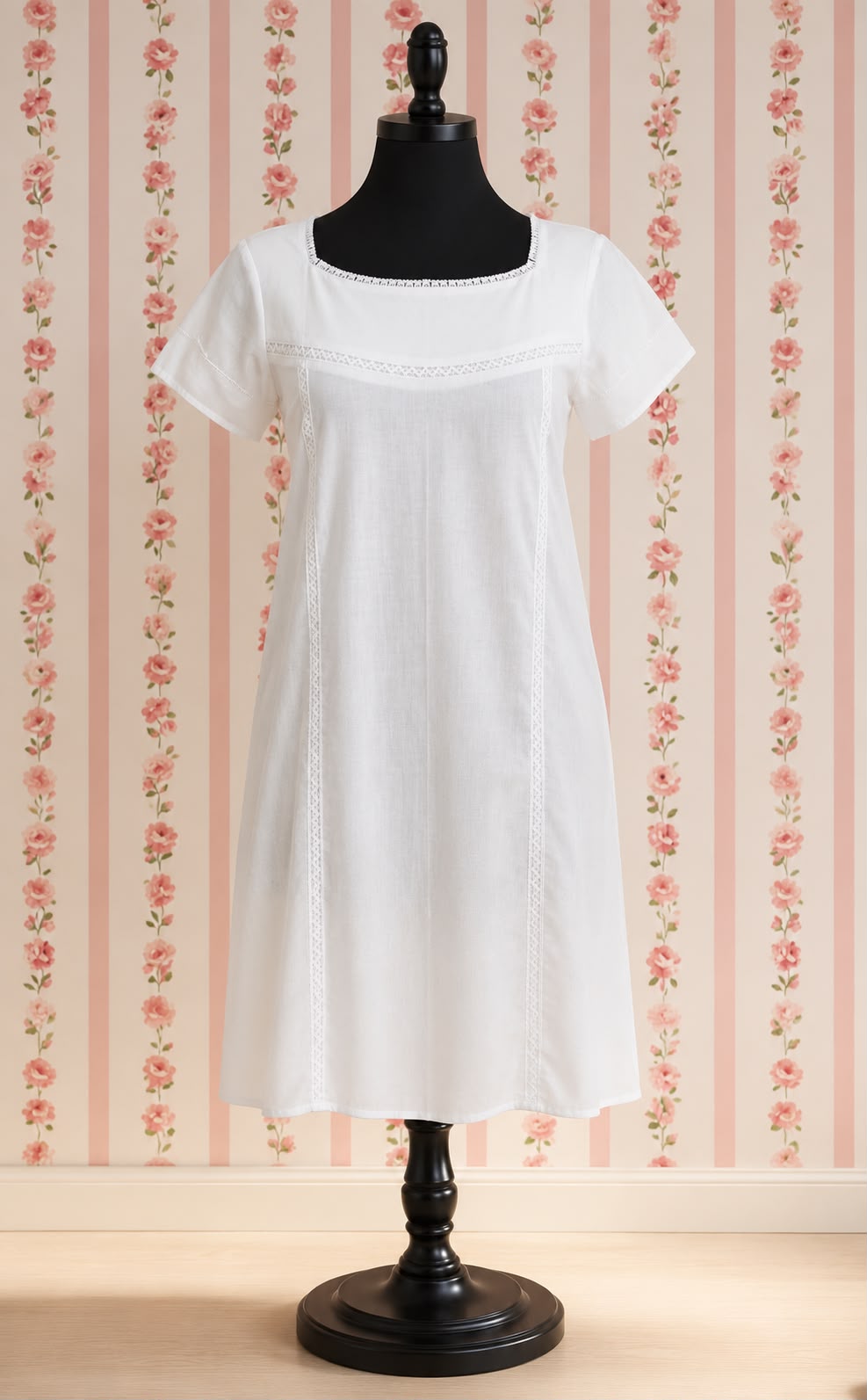 SoieRose SR1092 Women's Sleek Fit 100% Cotton Nightgown