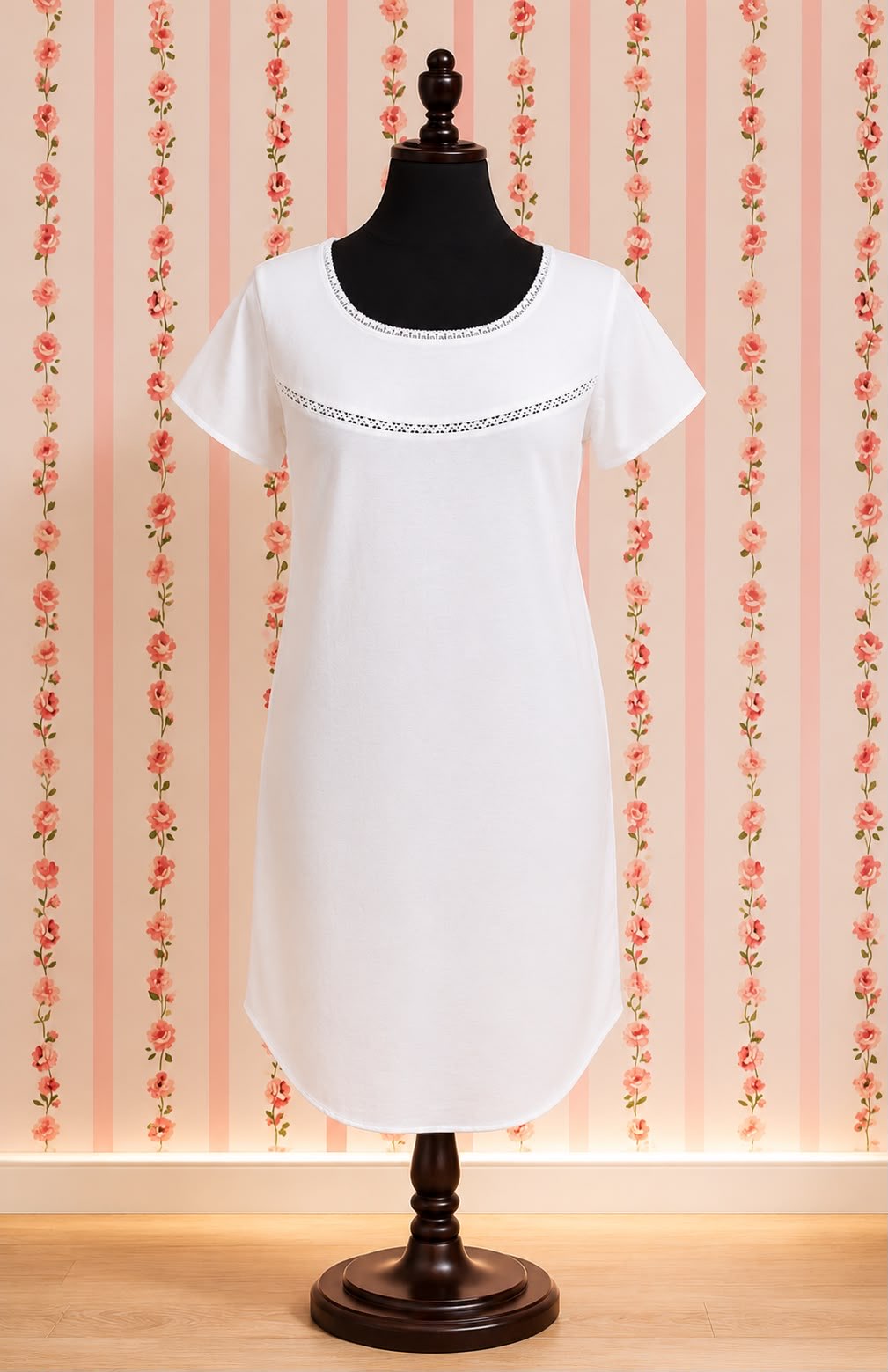 SoieRose SR1092 Women's Sleek Fit 100% Cotton Nightgown