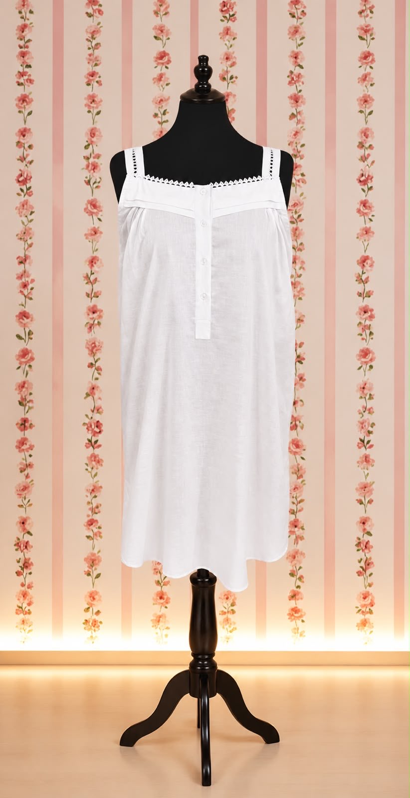 SoieRose Sleek 100% Cotton Victorian Nightgown – SR1117
