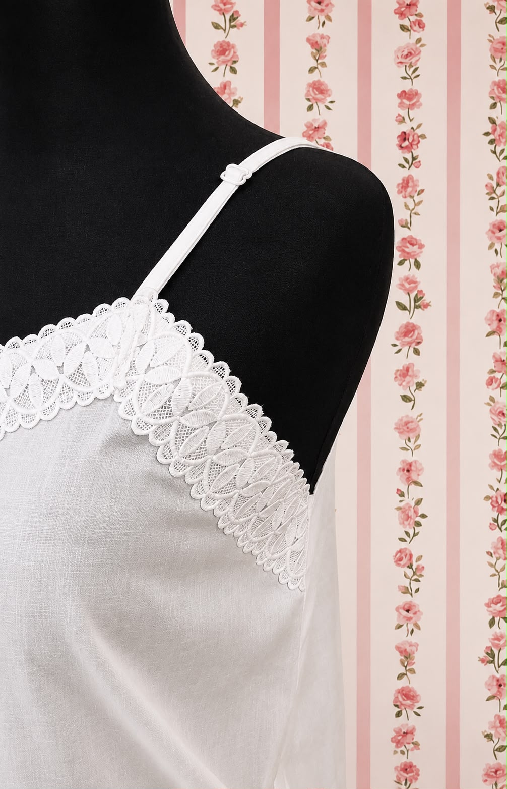 SoieRose Victorian 100% Cotton Nightgown with Embroidered Lace Trim - SR1153