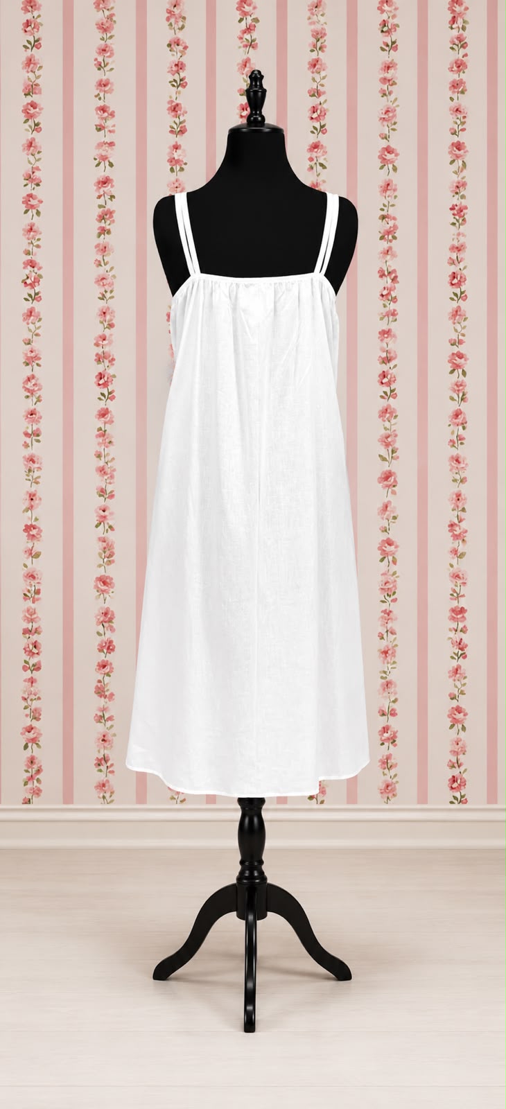 SoieRose Victorian 100% Cotton White Nightgown – Lace Trim - SR1159