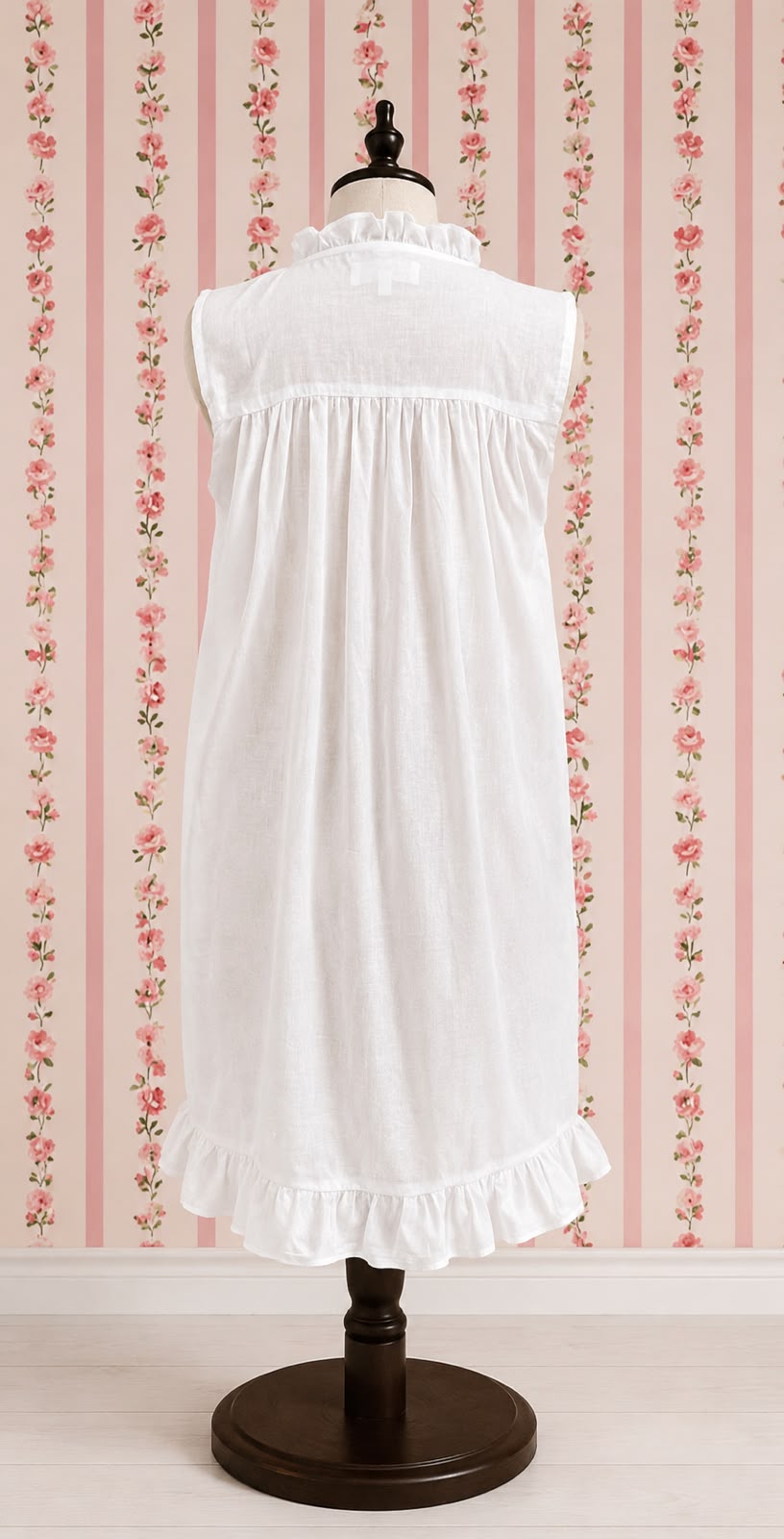 Victorian 100% Cotton Sleeveless Nightgown by SoieRose SR1166