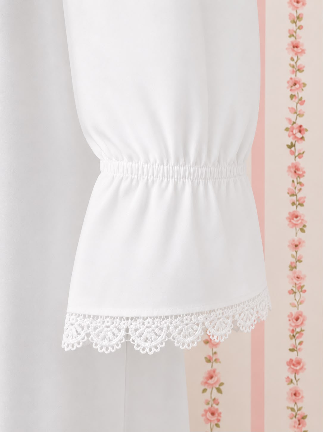 SoieRose SR-1214 Victorian 100% Cotton Nightgown – Smocked Bodice & Ruffle Hem Elegance