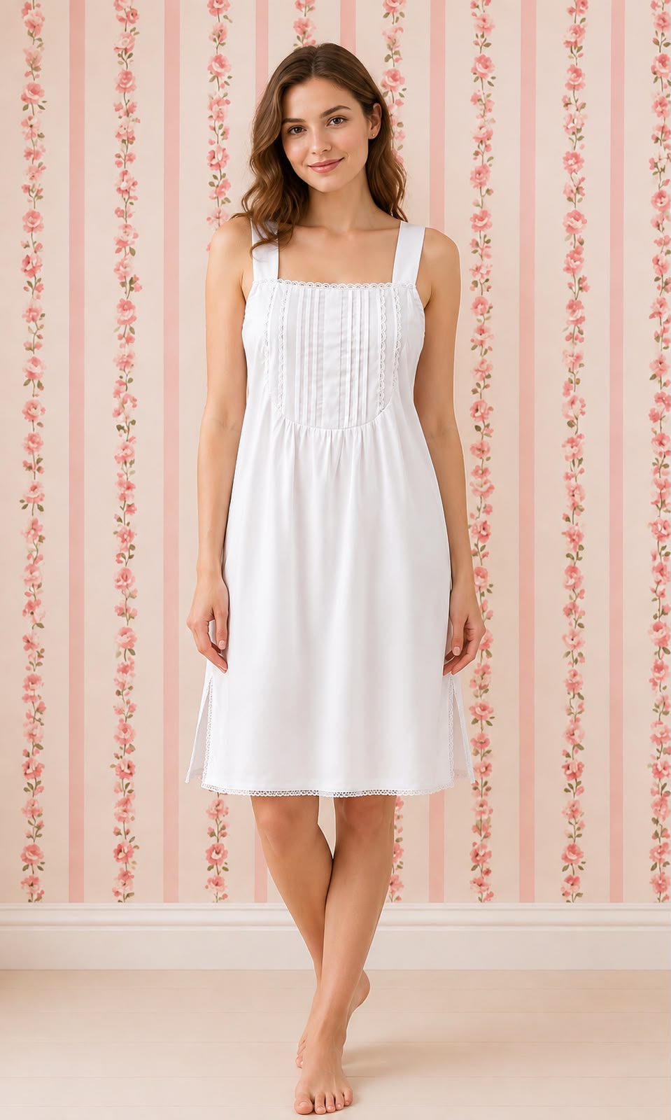 SoieRose 100% Cotton Victorian Vintage Inspired Nightgown SR-1280