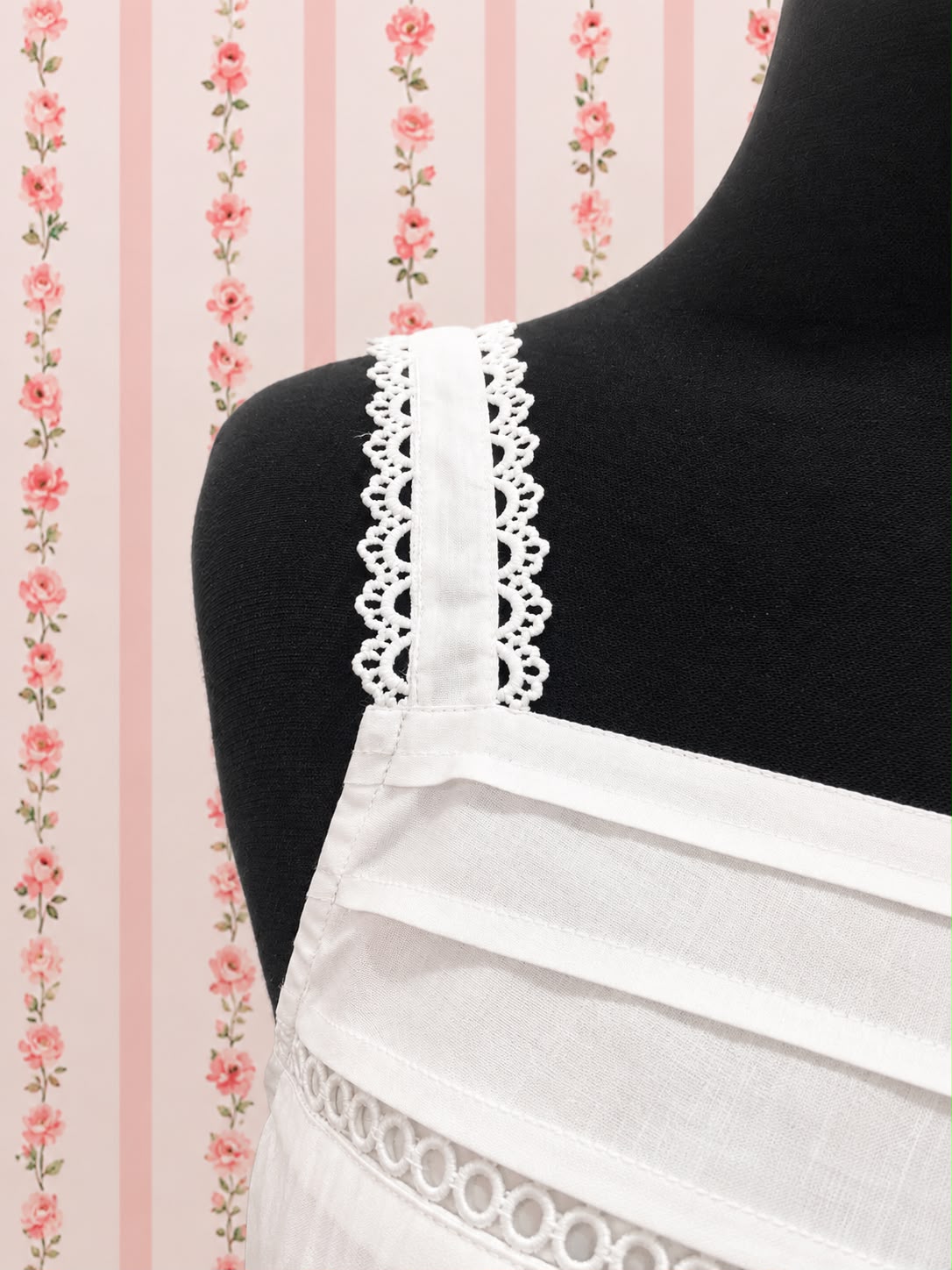 SoieRose White 100% Cotton Victorian Nightgown - SR1001