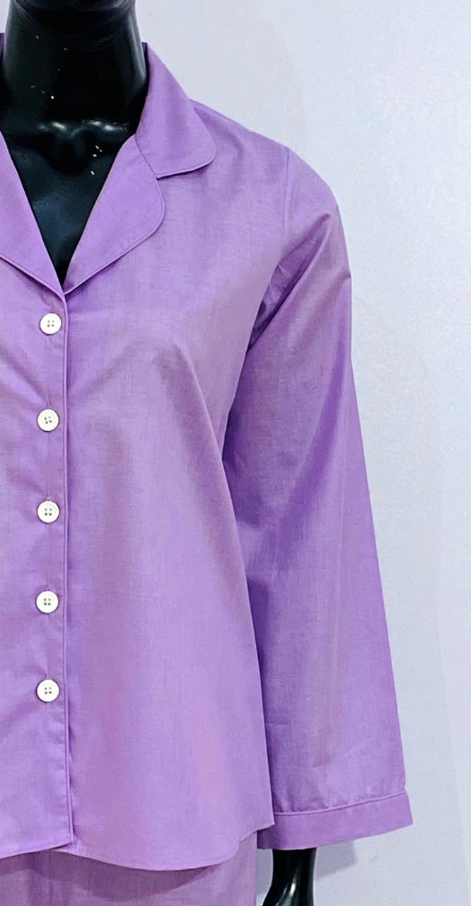 SoieRose Women's Victorian Pajama Set – Mauve – 100% Cotton Sleepwear - SR1054