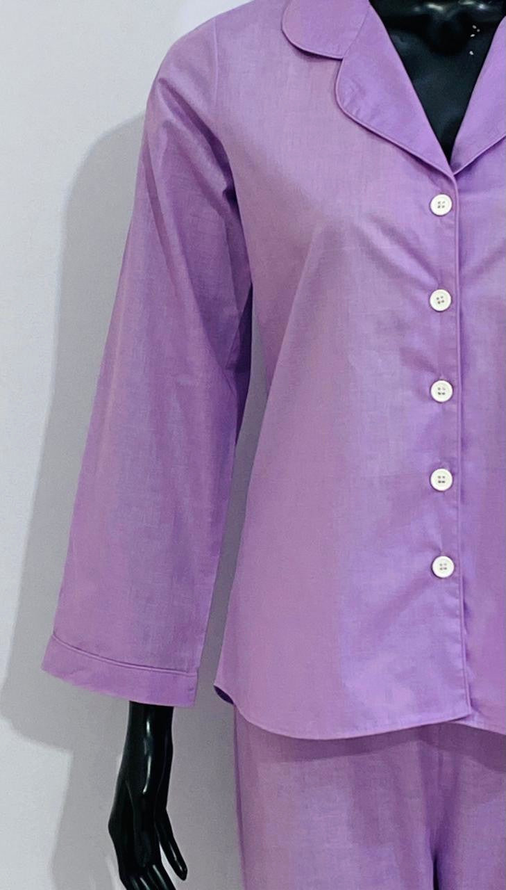 SoieRose Women's Victorian Pajama Set – Mauve – 100% Cotton Sleepwear - SR1054