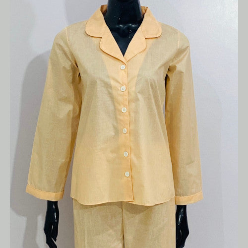 SoieRose Women's Victorian Pajama Set – Pale Peach – 100% Cotton - SR1055