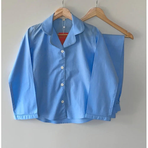 SoieRose 100% Cotton Pajama Set – Cool Blue Nightwear for Women - SR-1049
