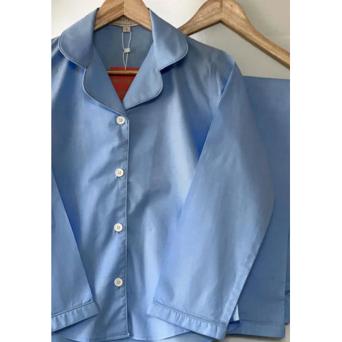 SoieRose 100% Cotton Pajama Set – Cool Blue Nightwear for Women - SR-1049