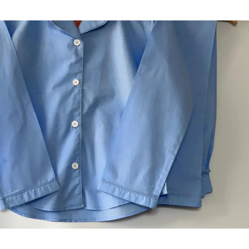 SoieRose 100% Cotton Pajama Set – Cool Blue Nightwear for Women - SR-1049