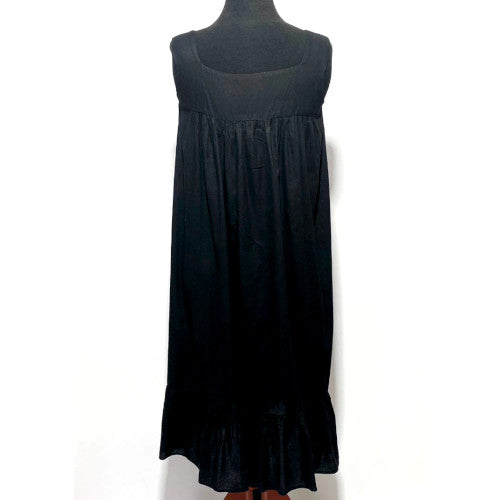 SoieRose 100% Cotton Black Victorian Nightgown - SR-1013A