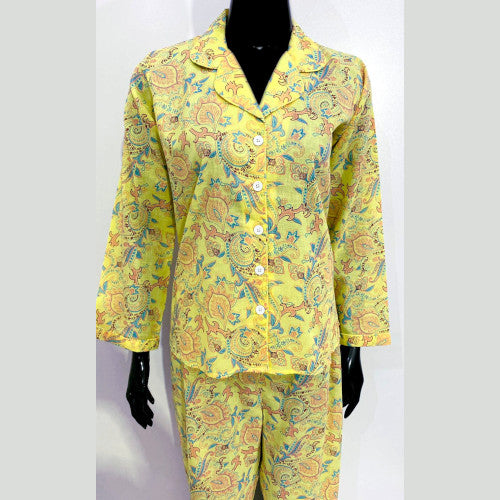 SoieRose 100% Cotton Daisy Floral Pajama Set - SR1076